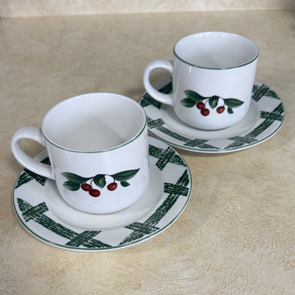 Two Tea Cups and Saucers from The Cades Cove Collection